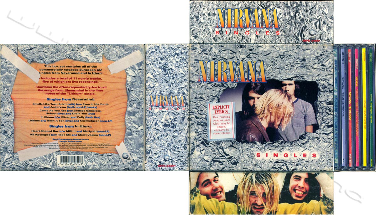 ＜初回生産限定盤＞ Nirvana Single Box Nirvana Singles CD GEFFEN UICY-90251/6 set of 6CDs Japan