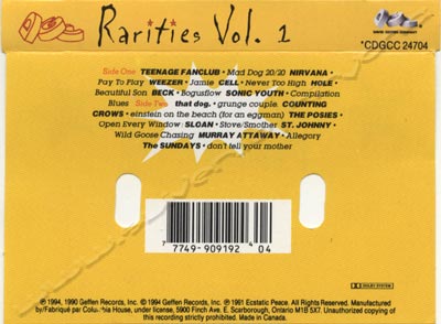 DGC RARITIES VOL. 1